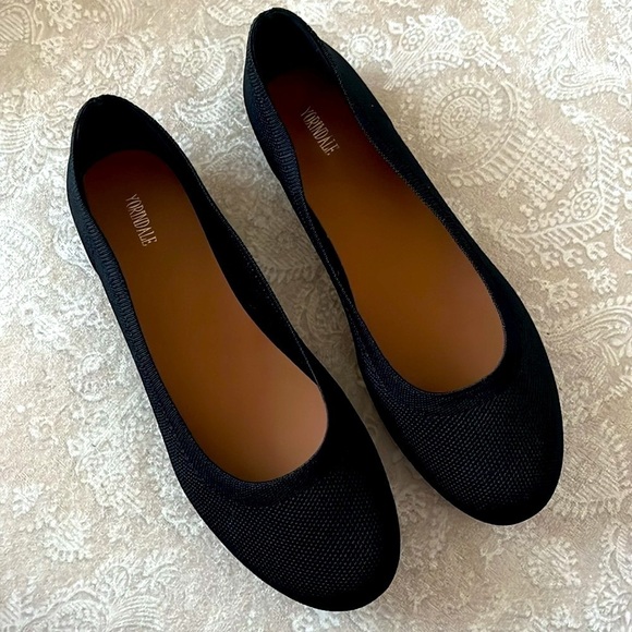 Brand New Black Soft Knit Round Toe Ballet Flats Slip On Office Business Casual - Picture 11 of 11